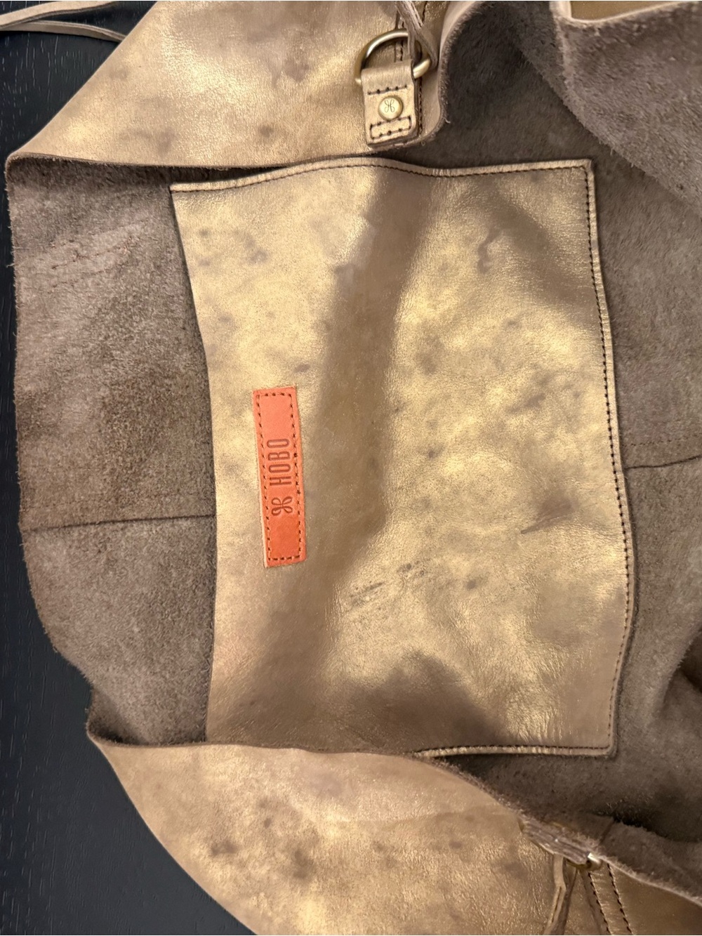 Hobo Metallic Shoulder Tote Bag - Picture 8 of 11